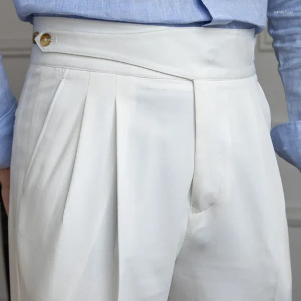 Pearl-White High Waisted Pant